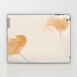 Soft Tangerine Floral Laptop Skin