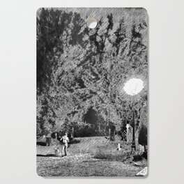 Midnight Treelined Dog-walker Cutting Board