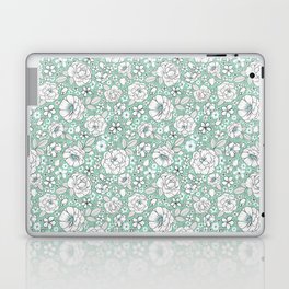 Boho Floral-Teal Laptop & iPad Skin