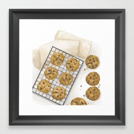 Cookies Flatlay Watercolour Painting Framed Art Print | Baker, Painting, Cookiemonster, Bakery, Watercolor, Ilovetobake, Cookie, Chocolatechip, Yummy, Sweettooth 