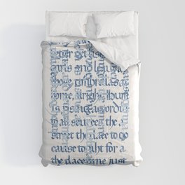 Calligraphy Gothic Comforter