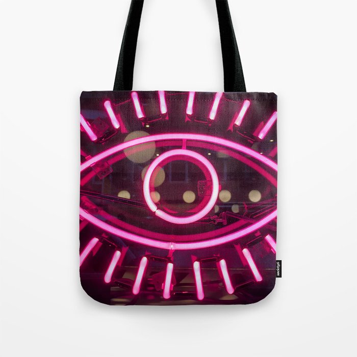 Glowing Neon Sign Tote Bag