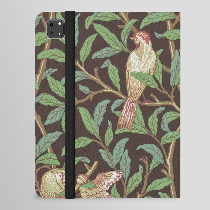 William Morris Bird & Pomegranate Charcoal and Sage iPad Folio Case
