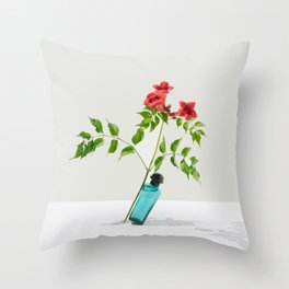 flower and perfume Throw Pillow
