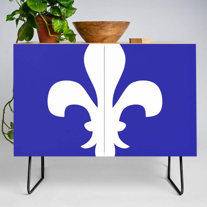 Fleur de Lis (White & Navy Blue) Credenza