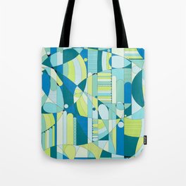 BLUE AND GREEN GEO Tote Bag