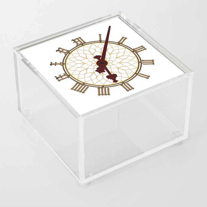 Big Ben Clock Face And Hands Detail Acrylic Box
