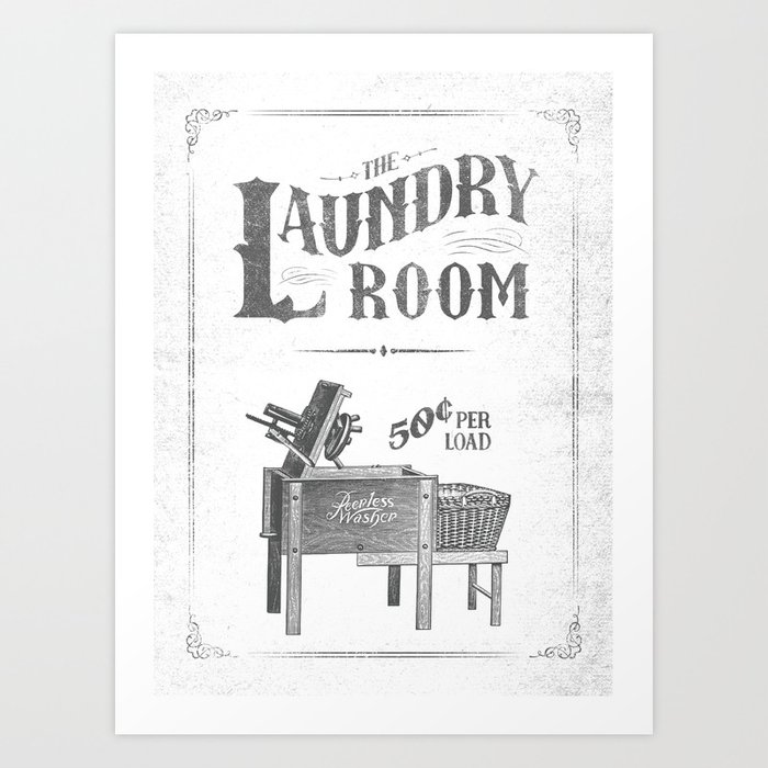 vintage laundry sign