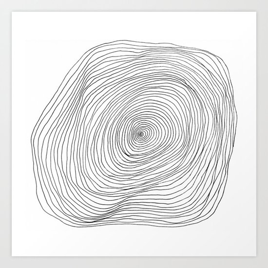 Spiral Rings Art Print