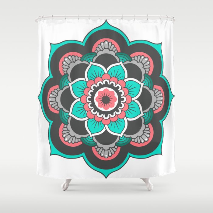 Seaside Mandala Shower Curtain By Emur Society6 Seaside Mandala Shower Curtain