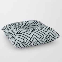 Black and Pastel Blue Minimal Line Art Pattern 2 Pairs 2022 Popular Colour Restful Retreat 0497 Floor Pillow