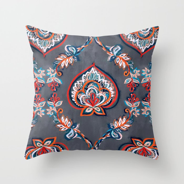 Red and blue decorative pillows sale