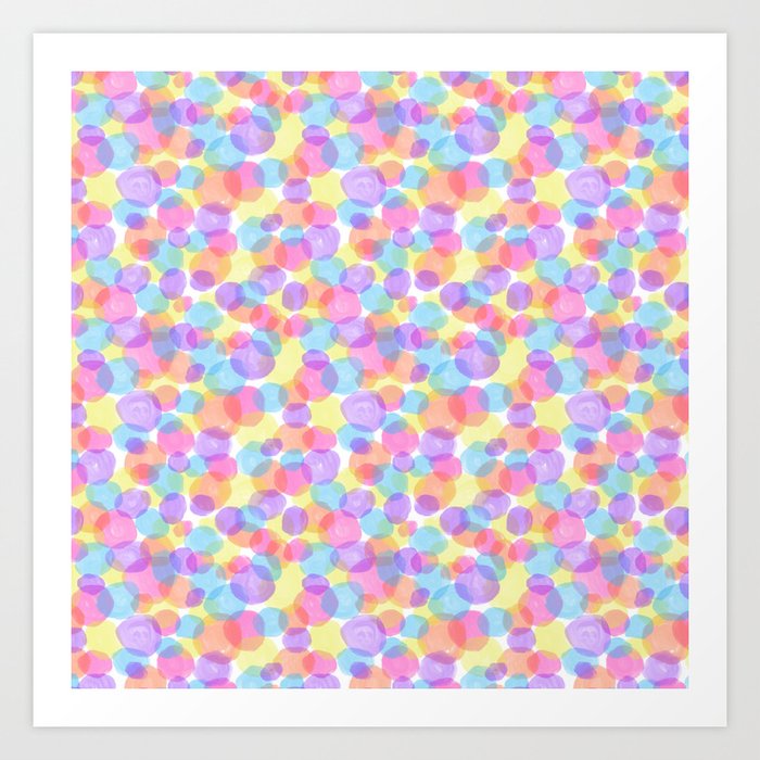Summer Candy Dots Art Print