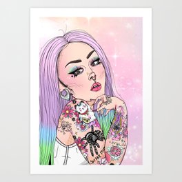 Rainbow Babe Art Print