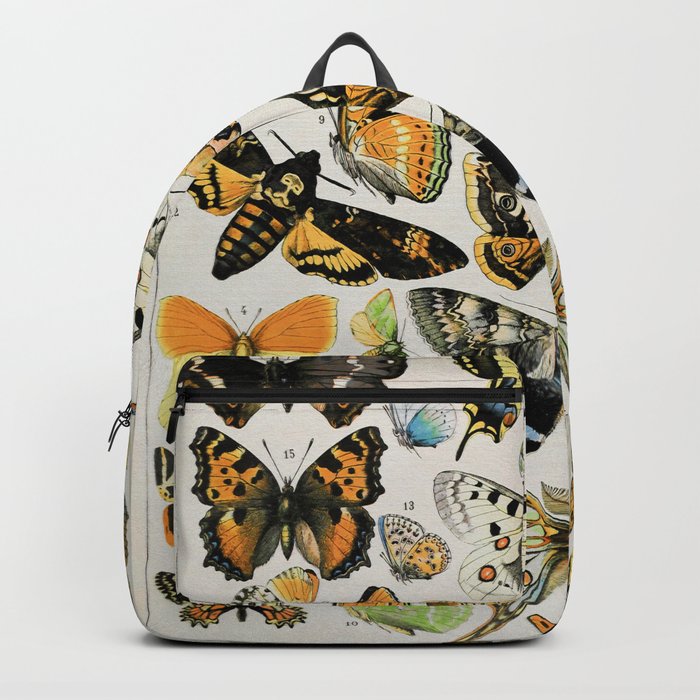 Papillon III Vintage French Buitterfly & Moth Chart Backpack