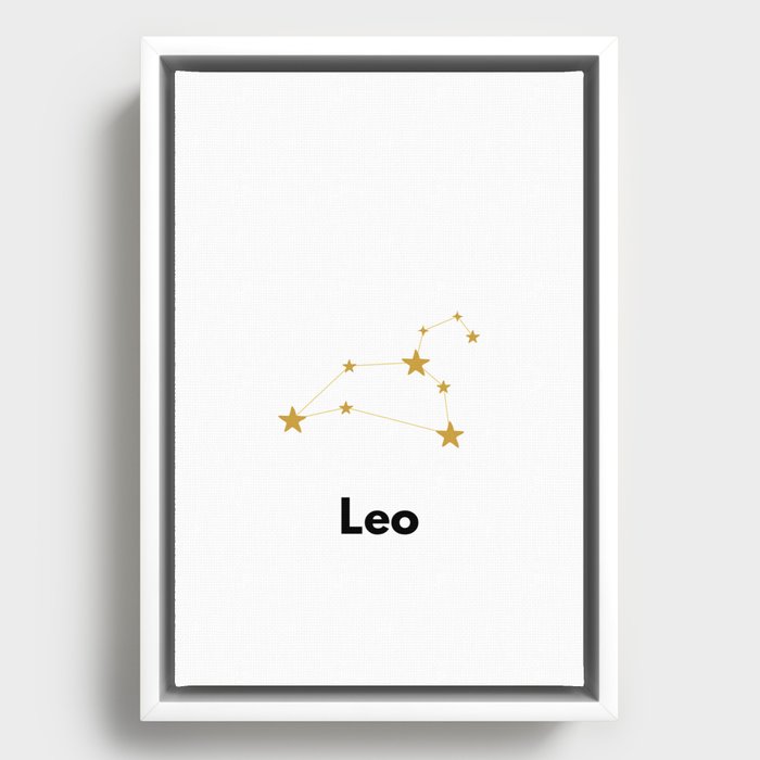 Leo, Leo Zodiac Framed Canvas