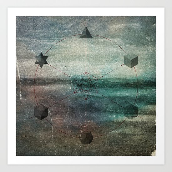 Platonic Solids Art Print
