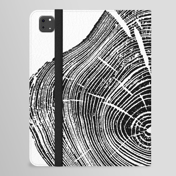 Loblolly Pine - Tree ring ink woodblock print iPad Folio Case