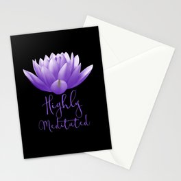 Lotus Flower Highly Meditated Relax Stationery Card
