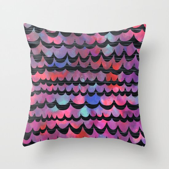 WAVES - Purple Throw Pillow