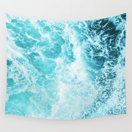 Perfect Sea Waves Wandbehang | Beach, Painting, Blue, Illustration, Water, Wave, Abstract, Pattern, Digital, Photo 