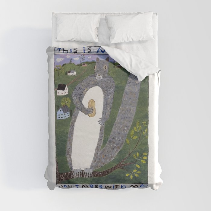 Squirrel with Nut Duvet Cover