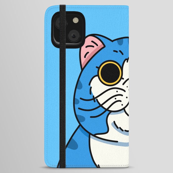 Crazy cat iPhone Wallet Case