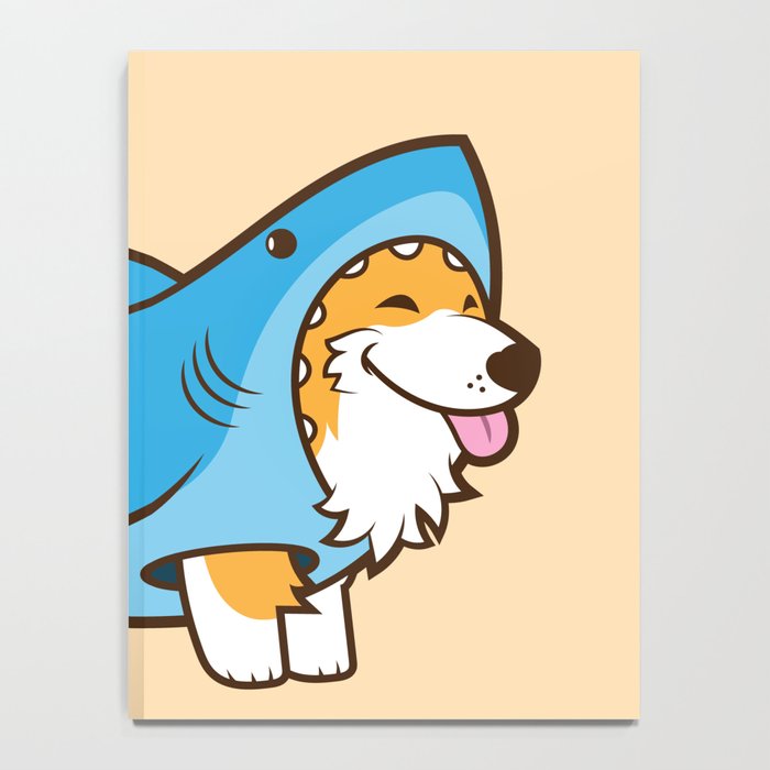 Corgi In A Shark Suit Notebook By Jennifer Smith Society6