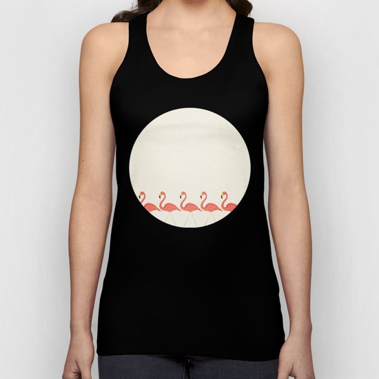 Flamingo Lineup Unisex Tank Top