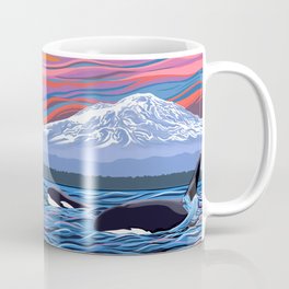 Orca Momma and calf - Ballet Slipper Mug