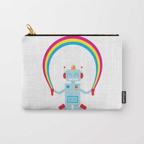 Skipping a Rainbow Carry-All Pouch