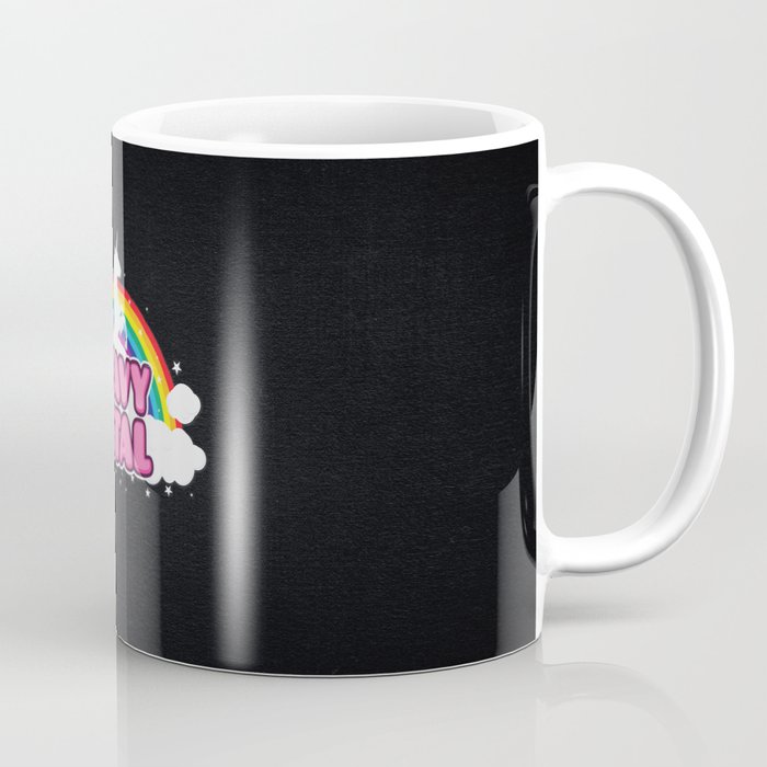 HEAVY METAL! (Funny Unicorn / Rainbow Mosh Parody Design) Coffee Mug