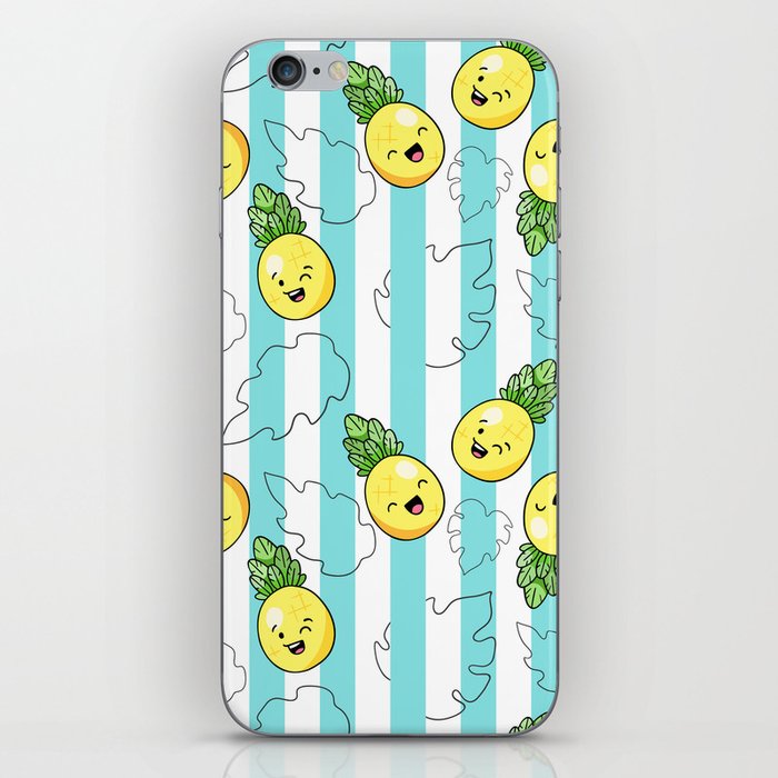 Cute smiling pineapple, summer iPhone Skin
