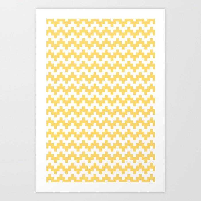 GOLD ABSTRACT WAVE PATTERN Art Print