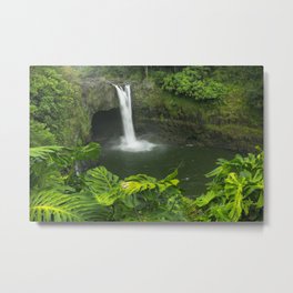 Rainbow Falls on Big Island Hawaii, USA Metal Print