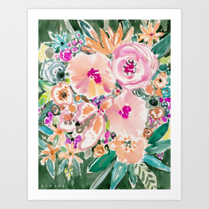 SMELLS LIKE DAWN PATROL Floral Art Print