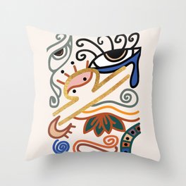 Abstract Libra Zodiac Sign Throw Pillow
