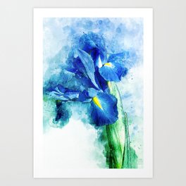Underwater Iris Art Print