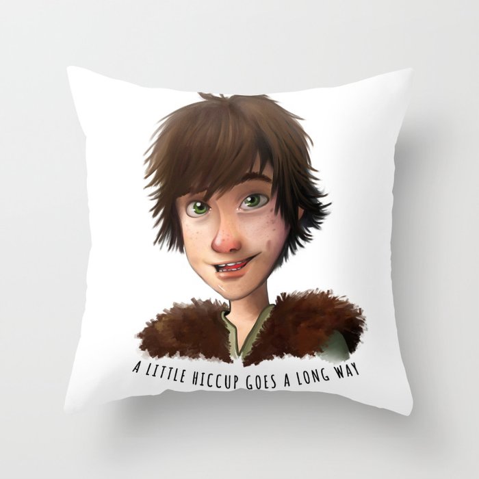 A little Hiccup goes a long way Throw Pillow