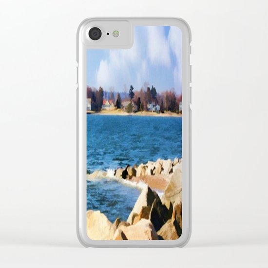 New England Shoreline - Painterly Clear iPhone Case