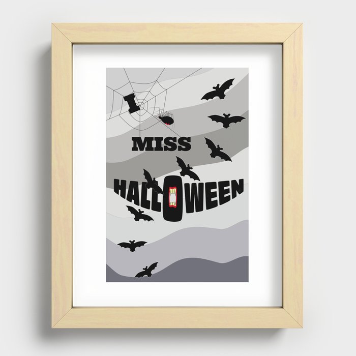 I MISS HALLOWEEN Recessed Framed Print