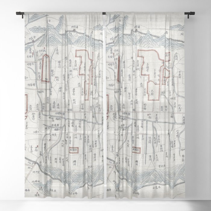 Map of Seoul - 1800 Sheer Curtain