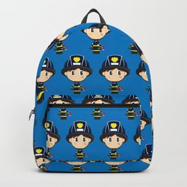 Cute Cartoon Fireman Pattern Backpack