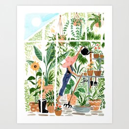 Greenhouse Garden Art Print