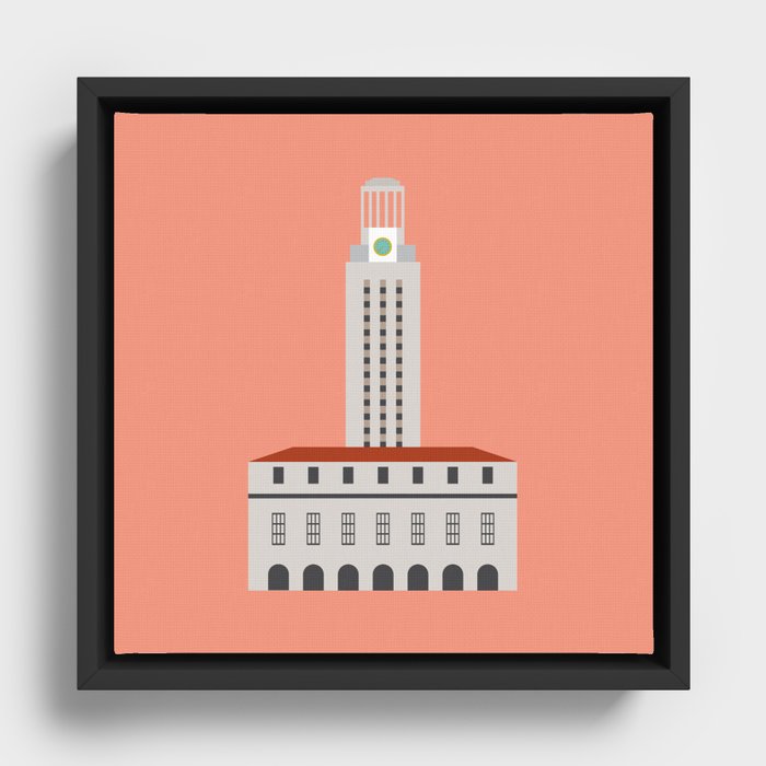 UT Clock Tower - Austin, Texas Framed Canvas