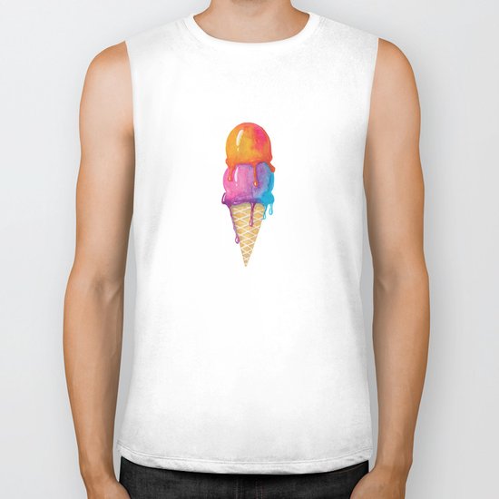 Melty ice cream cone Biker Tank