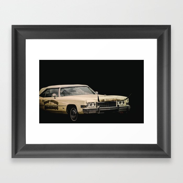 Cowtown car Framed Art Print