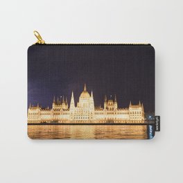 Budapest Photography Carry-All Pouch | Budapest, Color, Glow, Hungary, Parlement, Photo, Travel, Europe, Long Exposure, Night 