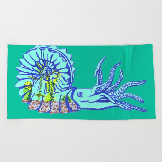 Ammonite Terrarium Beach Towel