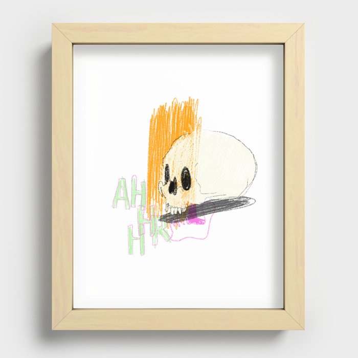 AHHHHHHR IT'S A SKULL (ACTUALLY IT'S JUST THE CRANIUM) Recessed Framed Print